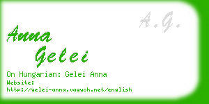 anna gelei business card